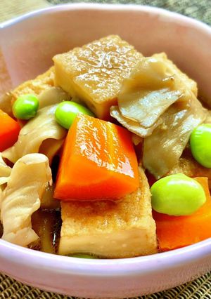 厚揚げと人参・舞茸の簡単な煮物・炊いたん-レシピのメイン写真
