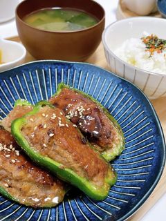 ピーマンの肉詰め-レシピのメイン写真