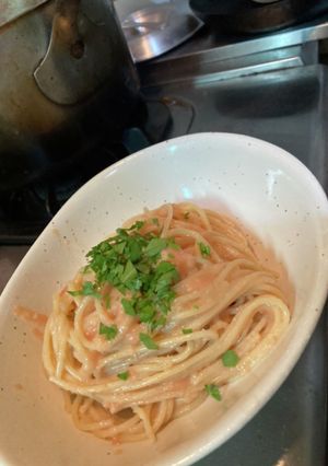 簡単明太子パスタ!生クリーム牛乳必要なし-レシピのメイン写真