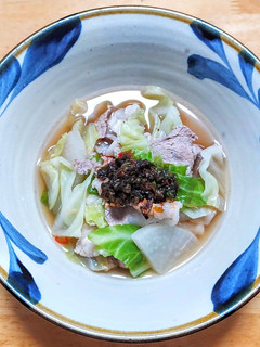 豚バラ薄切り肉と野菜のピリ辛中華スープ-レシピのメイン写真