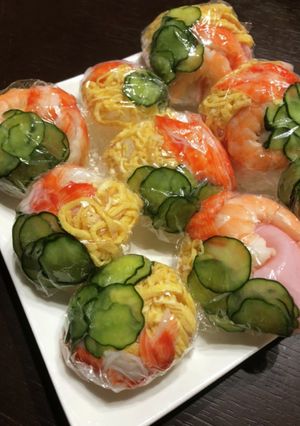 ひな祭りまん丸寿司-レシピのメイン写真