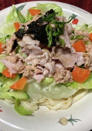 冷しゃぶ胡麻マヨサラダうどん-レシピのメイン写真
