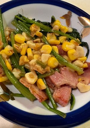 【星3】ほうれん草ベーコンとうもろこし-レシピのメイン写真