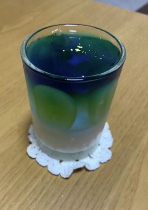 カルピスとマスカットの七夕ゼリー☆星空-レシピのメイン写真