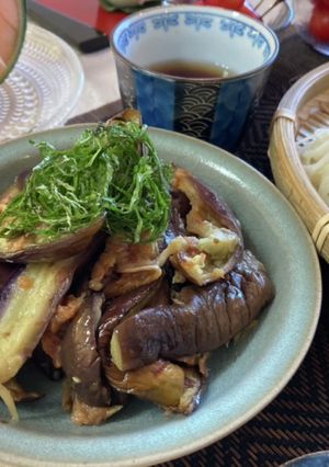 とろとろ茄子の梅肉和え♡-レシピのメイン写真
