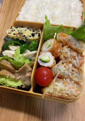 中1女子弁当アスメシ45☆春巻き-レシピのメイン写真
