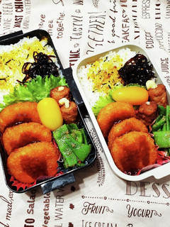 男子高校生エビカツと胡麻和え弁当-レシピのメイン写真