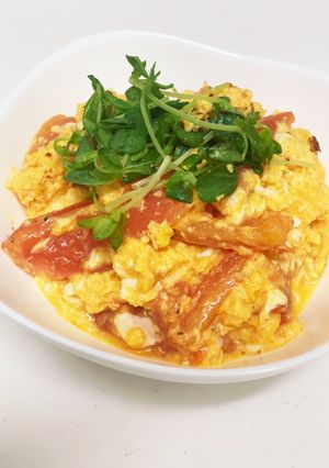 ふわふわ卵とトマトの炒め物-レシピのメイン写真