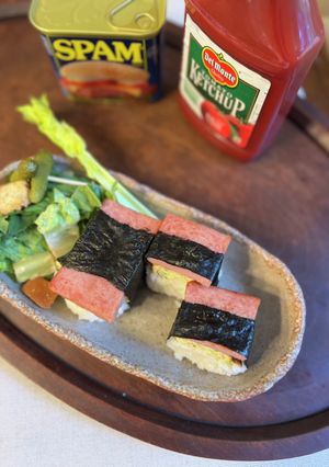フライパンひとつ!焼くだけスパムおにぎり-レシピのメイン写真