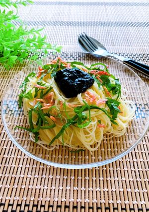 ランチに★海苔佃煮の冷製パスタ-レシピのメイン写真
