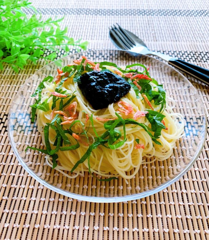 ランチに★海苔佃煮の冷製パスタ-レシピのメイン写真