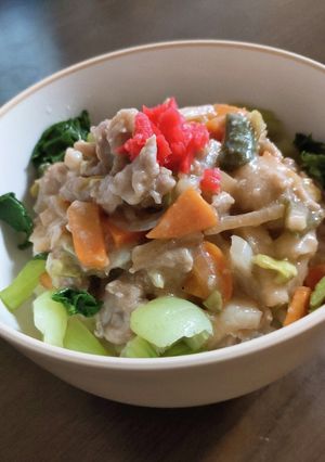 マヨポン酢で☆レンチン！豚丼-レシピのメイン写真