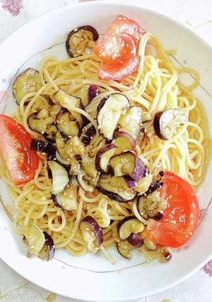 なすとトマトの冷製パスタ-レシピのメイン写真