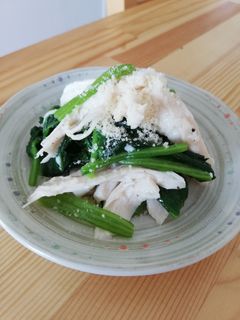 鶏ムネとほうれん草のさっぱり和え物-レシピのメイン写真
