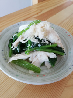 鶏ムネとほうれん草のさっぱり和え物-レシピのメイン写真