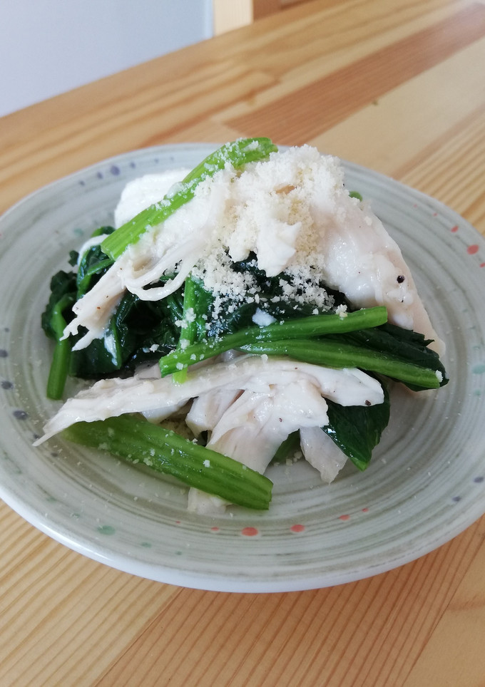鶏ムネとほうれん草のさっぱり和え物-レシピのメイン写真