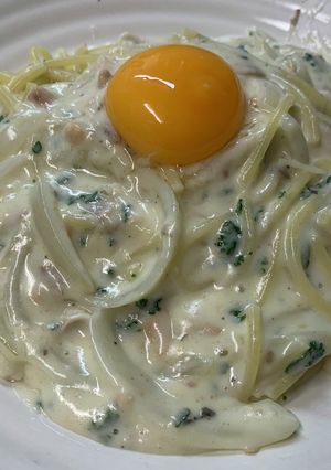 サケ缶でクリームパスタ-レシピのメイン写真