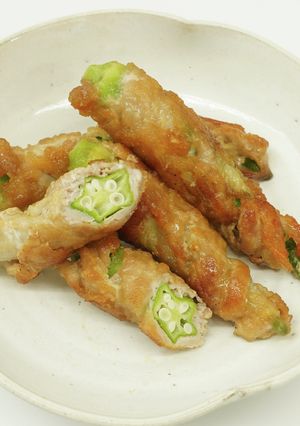 オクラの照り旨豚肉巻き-レシピのメイン写真
