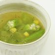 オクラとレタスのスープ