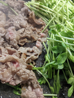豆苗焼肉-レシピのメイン写真