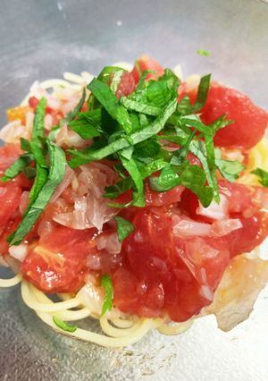 トマトの冷製パスタ-レシピのメイン写真