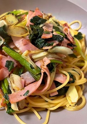 ほうれん草とベーコンの和風パスタ-レシピのメイン写真