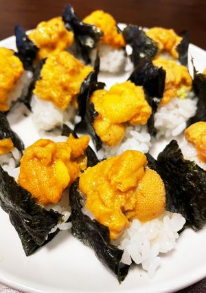 美味しいすぎ！ハーフ軍艦巻き（ウニ）-レシピのメイン写真
