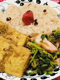 厚揚げの煮浸しと大根菜炒めのワンプレート-レシピのメイン写真