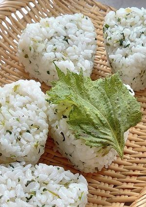 菜めしと紫蘇のおにぎり-レシピのメイン写真