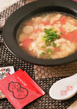 鶏かわ餃子の中華スープ♪-レシピのメイン写真