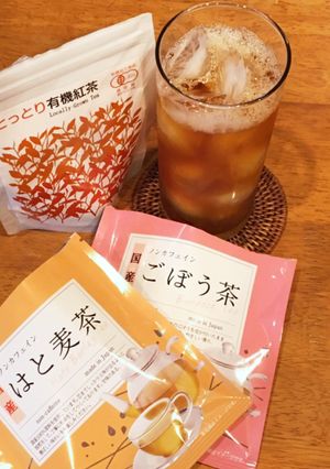 鳥取紅茶陣構に麦茶と牛蒡茶のアイスティー-レシピのメイン写真