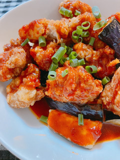 茄子と鶏からのコチュジャンだれかけ-レシピのメイン写真