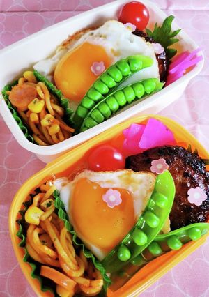 のっけ弁☆ハンバーグ&目玉焼き☆-レシピのメイン写真