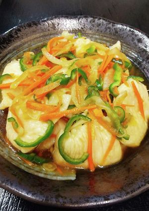 水晶鶏で作る鶏むね肉の南蛮漬けと卵スープ-レシピのメイン写真