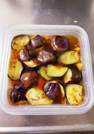 トマト中華スープでナスの煮浸し-レシピのメイン写真