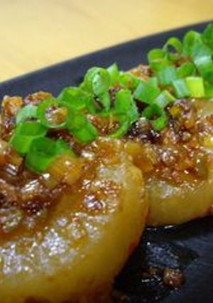 大根の焦がし葱にんにく味噌ステーキ-レシピのメイン写真