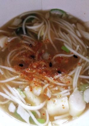 実験ーインスタントでカップ味噌汁素麺-レシピのメイン写真