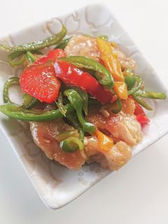 鶏とパプリカの甘酢炒め-レシピのメイン写真