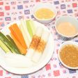 3種のディップソースの野菜スティック