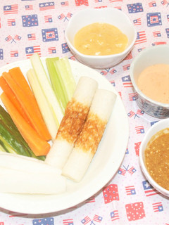 3種のディップソースの野菜スティック-レシピのメイン写真