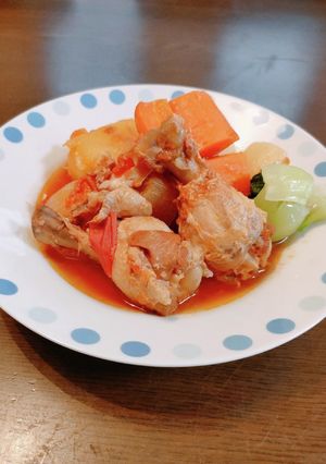 圧力鍋で!ホロホロ手羽元のトマトポトフ-レシピのメイン写真
