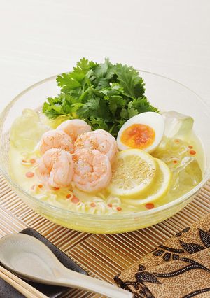 冷やしアジアンえびたまラーメン-レシピのメイン写真