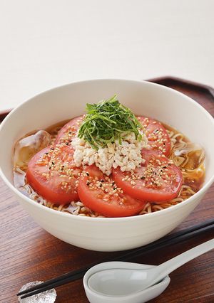 鶏トマト冷やしぶっかけラーメン-レシピのメイン写真