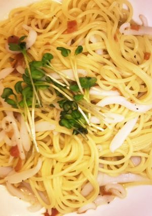 イカと梅干し昆布茶のサッパリパスタ-レシピのメイン写真
