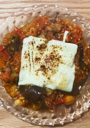 ひき肉とナスのトマトハーブ煮-レシピのメイン写真