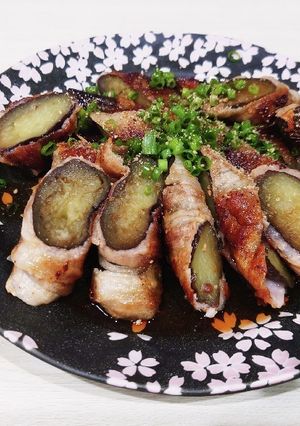 丸ごと茄子の豚バラ巻き-レシピのメイン写真