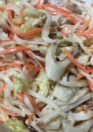 キャベツだけでも！野菜の麺つゆマヨ和え-レシピのメイン写真