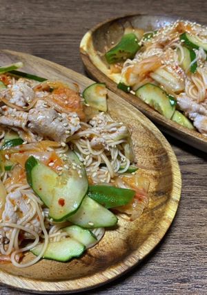 キムチビビン素麺-レシピのメイン写真