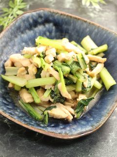 簡単!むね肉と小松菜の甘酢煮-レシピのメイン写真