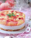 ピーチinピーチワインのレアチーズケーキ